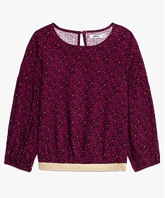 blouse fille avec motifs leopard et bas elastique paillete rose9081401_1