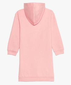 robe fille forme sweat a capuche a rayures rose9096201_2