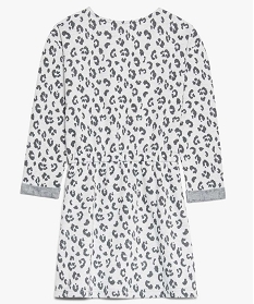 robe fille imprime leopard a taille elastiquee gris9096601_2