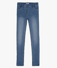 GEMO Jegging fille en stretch confortable bleu stone