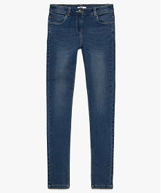 jean fille coupe skinny en matiere extensible gris jeans9101701_1