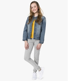 veste fille en jean coupe droite gris9102301_4