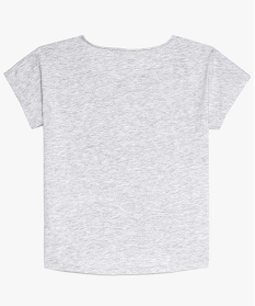 tee-shirt fille imprime avec dos long et arrondi gris tee-shirts9109601_3