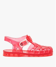 sandales fille pour la plage en plastique colore rouge9143901_1