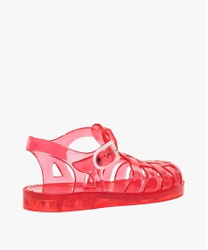 sandales fille pour la plage en plastique colore rouge9143901_4
