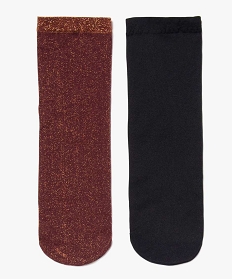 socquettes femme en voile coloris varies (lot de 2) rouge chaussettes9152401_1