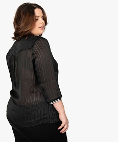 blouse femme legerement transparente et pailletee noir chemisiers et blouses9164301_3