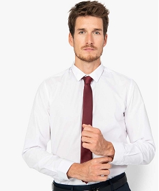 cravate homme en matiere satinee a fins motifs rouge cravates9175101_2