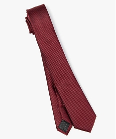 cravate homme en matiere satinee a fins motifs rouge cravates9175101_4