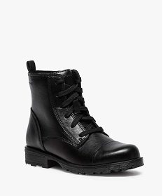 boots fille avec fermeture lacets et zip - geox noir9179501_2