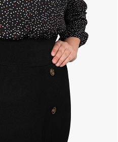 jupe femme longueur chevilles avec boutons fantaisie noir9181101_2