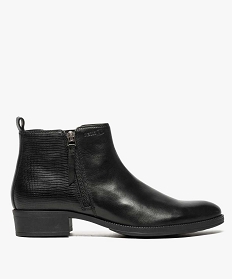 low-boots femme dessus cuir lisse - geox noir bottines et boots9297501_1
