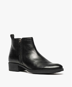 low-boots femme dessus cuir lisse - geox noir bottines et boots9297501_2