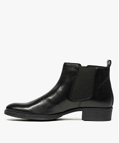 low-boots femme dessus cuir lisse - geox noir bottines et boots9297501_3