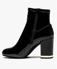 boots femme vernis avec talon fantaisie noir bottines et boots9302301_3