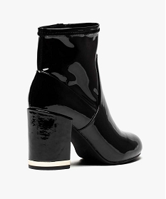 boots femme vernis avec talon fantaisie noir bottines et boots9302301_4