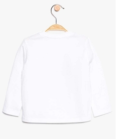 tee-shirt bebe garcon a manches longues imprime superman blanc9307901_2