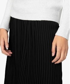 jupe plissee femme avec taille elastiquee noir9323701_2