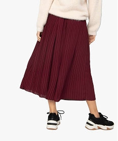 jupe plissee femme avec taille elastiquee violet9323801_3