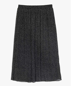 jupe plissee pour femme avec taille elastiquee noir9328801_4