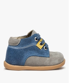 chaussures premiers pas bebe garcon en cuir gris9334001_1