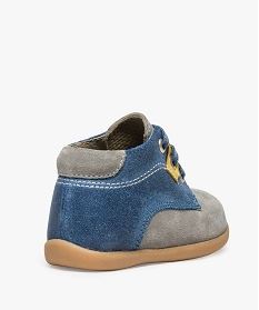 Gemo Chaussures Garcon Chaussures Premiers Pas Bebe Garcon Dessus Cuir Gris Bebe Gemo