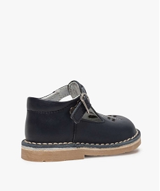 babies bebe garcon dessus en cuir uni perfore bleu9334101_4