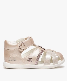 sandales bebe fille pailletees a scratch - lulu castagnette rose sandales et nu-pieds9335701_1