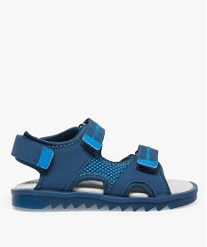 sandales garcon a scratchs et semelle interieure cuir bleu9342901_1