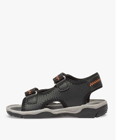 sandales garcon a details contrastes et scratchs noir sandales et nu-pieds9343001_3