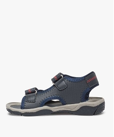 sandales garcon a details contrastes et scratchs bleu sandales et nu-pieds9343101_3