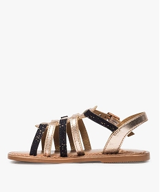 sandales filles avec brides en cuir multicolores bleu9344101_3
