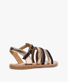 sandales filles avec brides en cuir multicolores bleu9344101_4