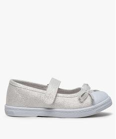 tennis fille en forme de babies en toile metallisee gris9346701_1