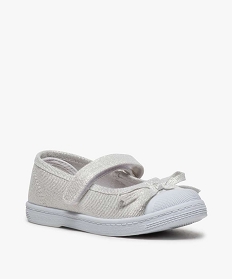 tennis fille en forme de babies en toile metallisee gris9346701_2