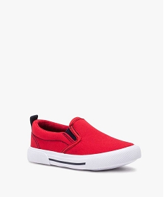 slip-on garcon en toile bicolores avec col elastique rouge tennis en toile du 24 au 409348501_2