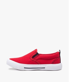 slip-on garcon en toile bicolores avec col elastique rouge tennis en toile du 24 au 409348501_3