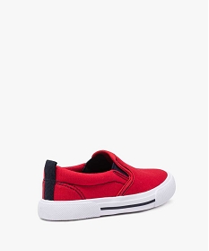 slip-on garcon en toile bicolores avec col elastique rouge tennis en toile du 24 au 409348501_4