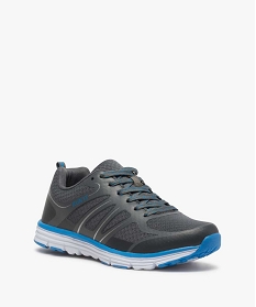 baskets homme running en mesh a details contrastes gris baskets et tennis9367701_2