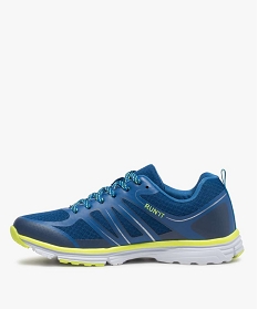 baskets homme running en mesh a details contrastes bleu baskets et tennis9367801_3