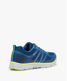 baskets homme running en mesh a details contrastes bleu9367801_4