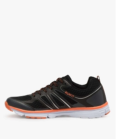 baskets homme running en mesh a details contrastes noir9367901_3