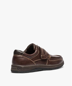 chaussures bateau homme confort fermeture scratch marron chine chaussures bateau9368001_4
