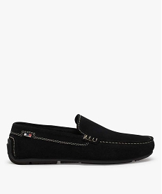 GEMO Mocassins homme unis dessus et intérieur cuir bleu chine