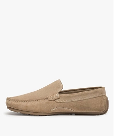 mocassins homme unis dessus et interieur cuir beige9370901_3