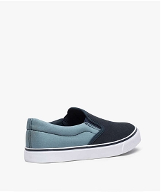 tennis homme en toile facon slip-on bicolores bleu9372001_4