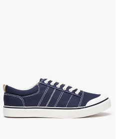 tennis homme en toile unie a bout renforce bleu baskets et tennis9372401_1