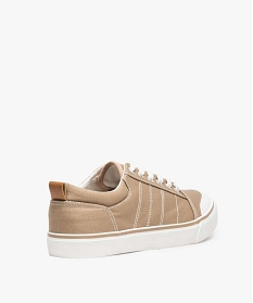 tennis homme en toile unie a bout renforce beige baskets et tennis9372501_4