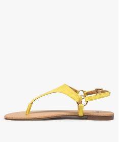 nu-pieds femme unis a entredoigt et bride au talon jaune sandales plates et nu-pieds9381001_3