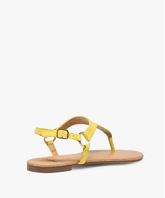 nu-pieds femme unis a entredoigt et bride au talon jaune9381001_4